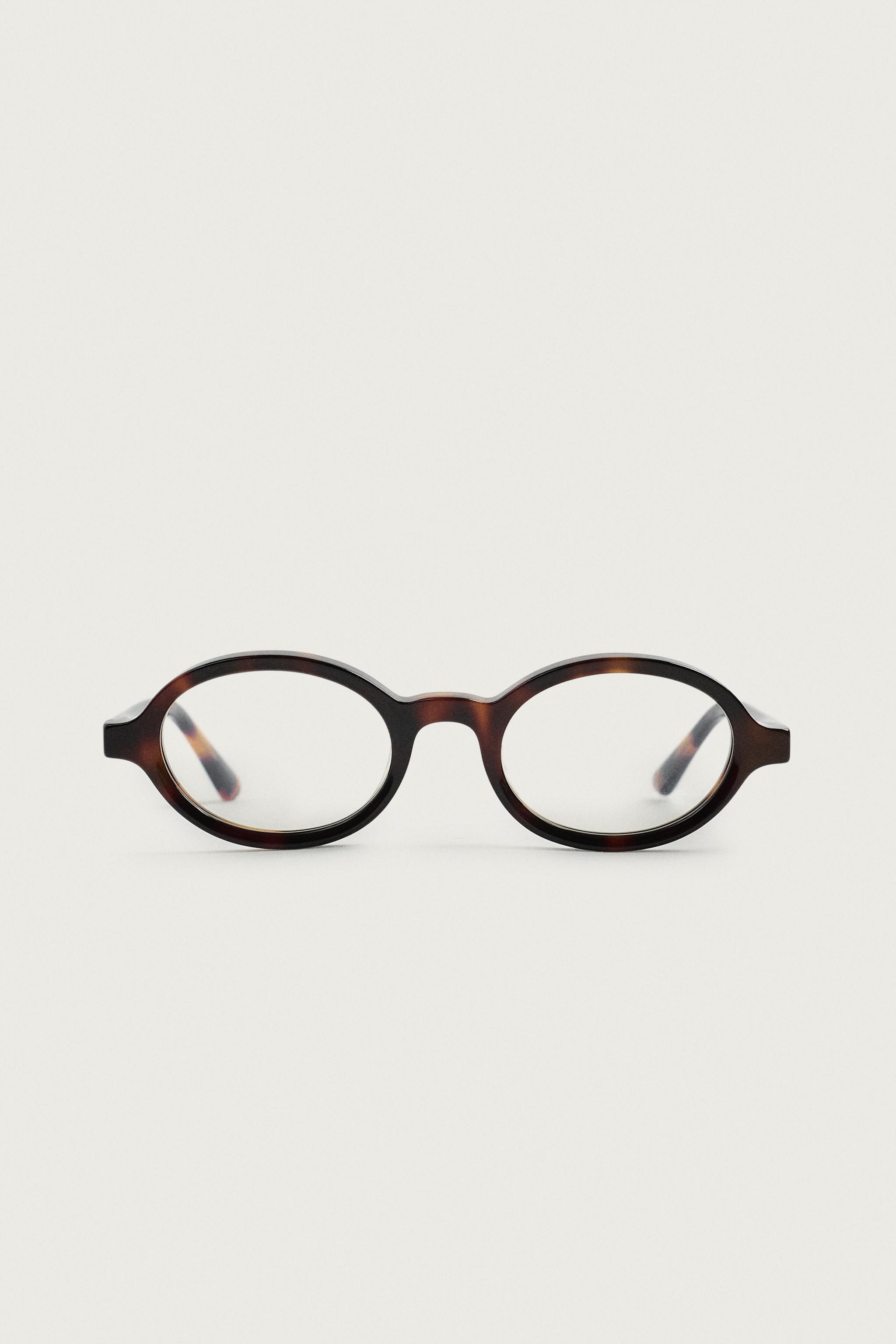 TORTOISESHELL EFFECT OVAL SUNGLASSES